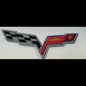 Large Corvette emblem Metal sign